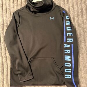 Under Armour Women’s  Black Turtleneck Sweater with Blue Logo